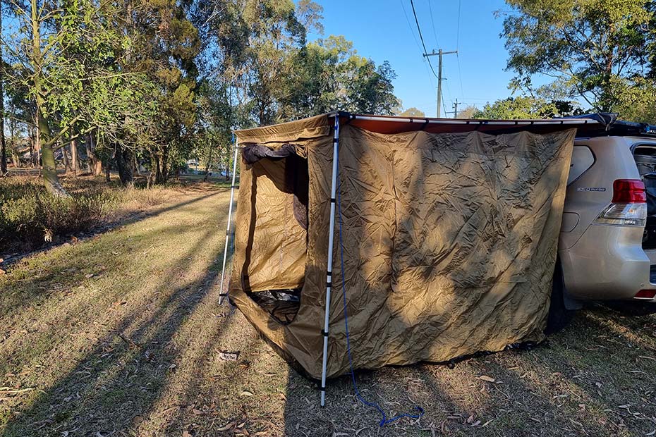 camping setup for prado